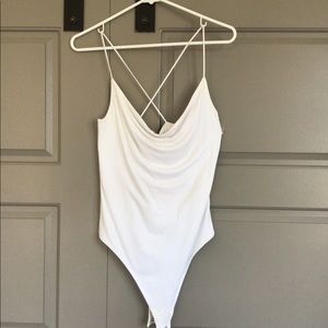 White strappy bodysuit